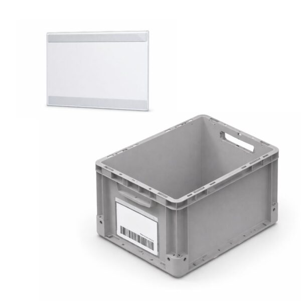 Porte-étiquettes adhésives - bac gerbables - STACK Porte-étiquettes adhésives - bac gerbables - STACK