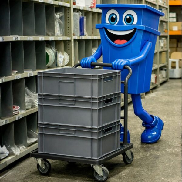 Bacs gerbables dans un stock Bacs gerbables dans un stock