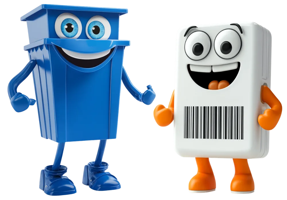 Mascottes BAC et TAG, Bac & Tag spécialiste bacs et étiquettes Martinique